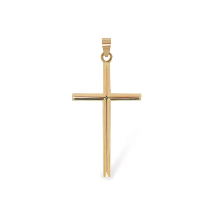 Cruz Oro Rosa Tubo Redondo 30x18
