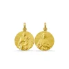 Escapulario Virgen del Carmen Manto y Sagrado Corazón 18K