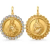 Escapulario Virgen Milagrosa oro y diamantes