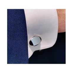 Gemelos De Plata Oval Grabable