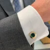 Gemelos De Plata Y Oro Malaquita