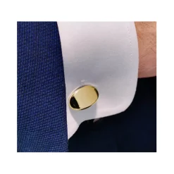 Gemelos Oro Oval Grabable