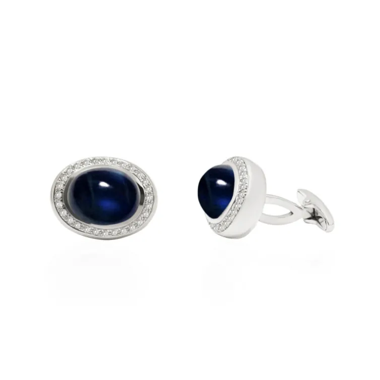 Gemelos Zafiro Y Diamantes Huomo