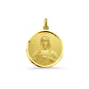 Medalla Cristo Sagrado Corazón de Jesús con Bisel Oro 18K