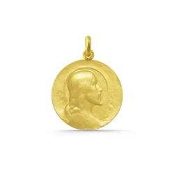 Medalla Cristo Salvador Oro 18K