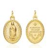 Medalla 20Mm Virgen De Guadalupe Mexicana 18K Oval