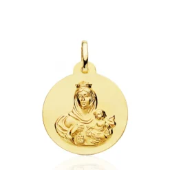 Medalla 22mm Virgen del Carmen 18K