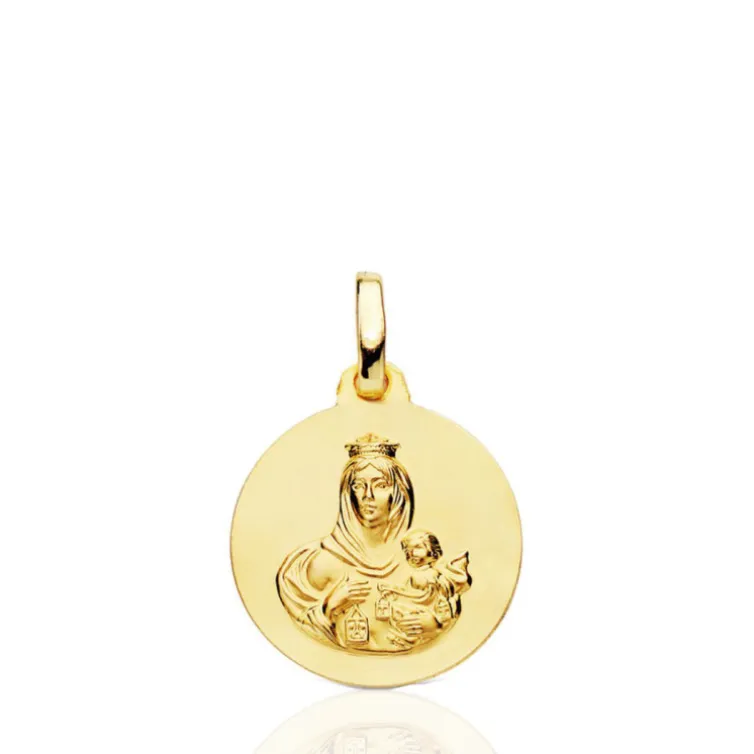 Medalla 16Mm Virgen Del Carmen 18K