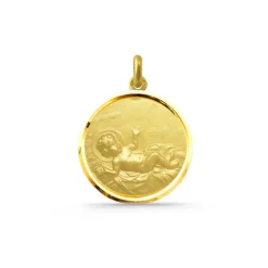 Medalla Niño Jesús Oro 18K Bisel