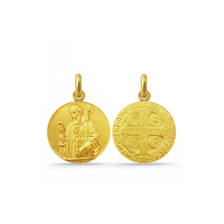 Medalla San Benito Viejo Oro 18K