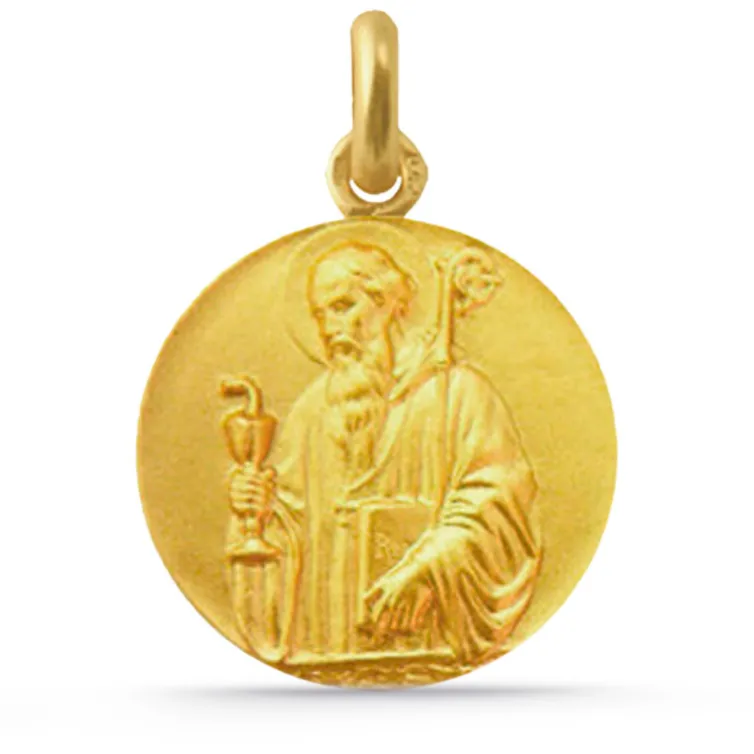 Medalla San Benito Viejo Oro 18K