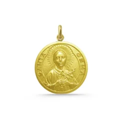 Medalla Santa Gema Oro 18K