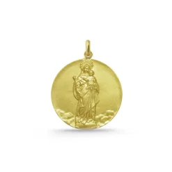Medalla Virgen Blanca o Santa María La Blanca Oro 18K