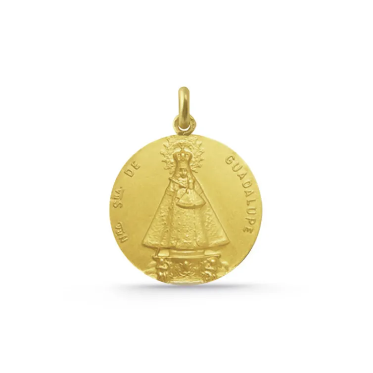 Medalla Virgen De Guadalupe Extremeña 18K.