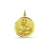 Medalla Virgen del Carmen Corona Oro 18K Bisel