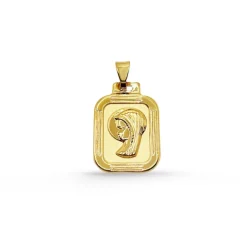 Medalla Virgen Niña Oro 18K Marco