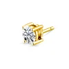 Pendiente de Diamante Hombre 0.20-0.50ct Talla Brillante Jackie Oro Amarillo
