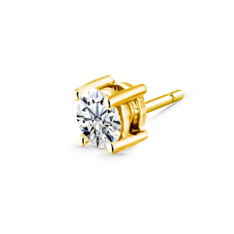 Pendiente de Diamante Hombre 0.60-1.50ct Talla Brillante Jackie Oro Amarillo