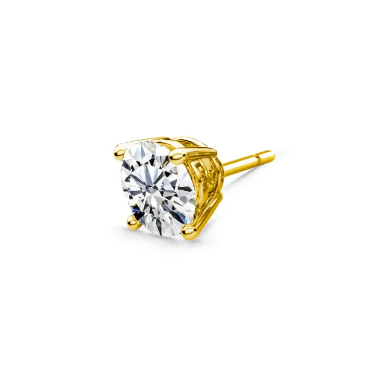 Pendiente de Diamante Hombre 0.20-0.50ct Talla Brillante Katherine Oro Amarillo
