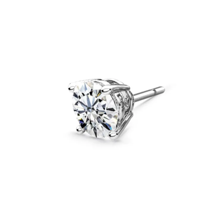 Pendiente de Diamante Hombre 0.20-0.50ct Talla Brillante Katherine Oro Blanco
