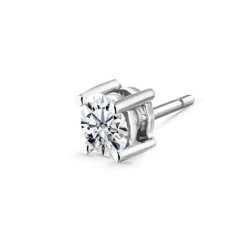 Pendiente de Diamante Hombre 0.20-0.50ct Talla Brillante Jackie Oro Blanco