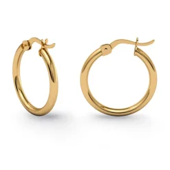 Pendientes Aro Criolla Basic Gold 15mm Oro Amarillo