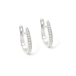 Pendientes Aro Diamantes Oval