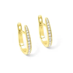 Pendientes Aro Diamantes Oval