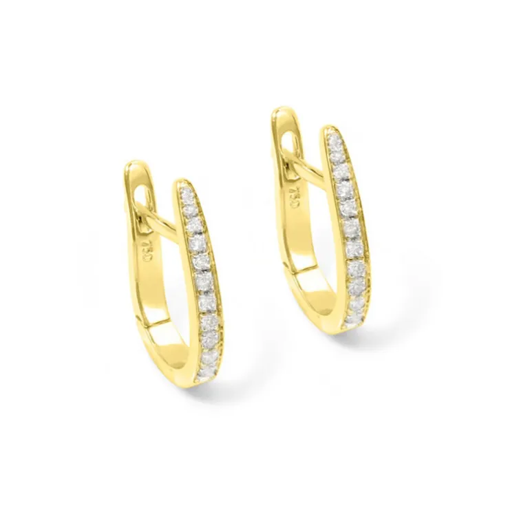 Pendientes Aro Diamantes Oval