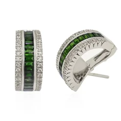 Pendientes Aro Esmeralda Diamond Color