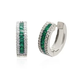 Pendientes Aro Esmeralda Diamond Color