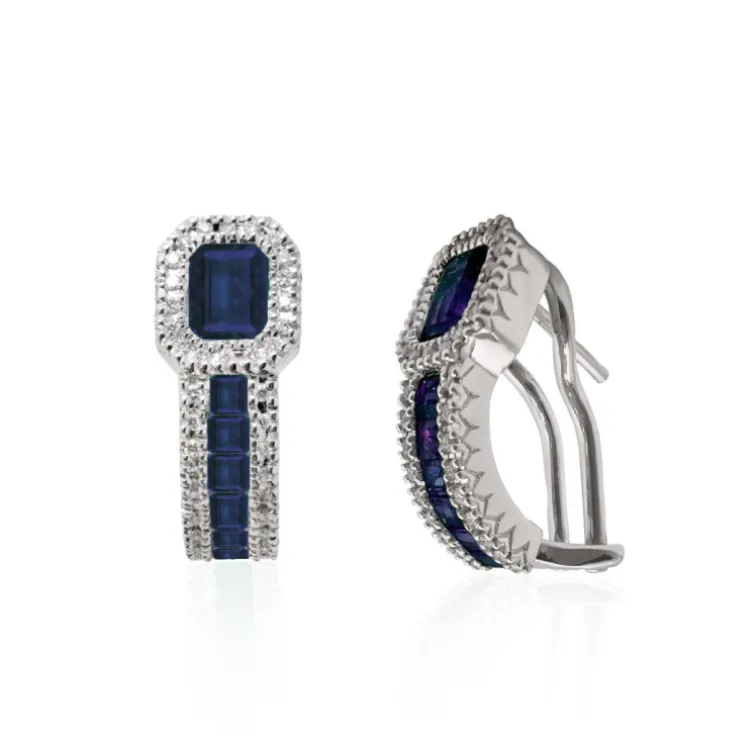 Pendientes Aro Zafiro Diamond Color