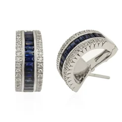Pendientes Aro Zafiro Diamond Color