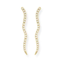 Pendientes Barra Onda Diamantes Wave