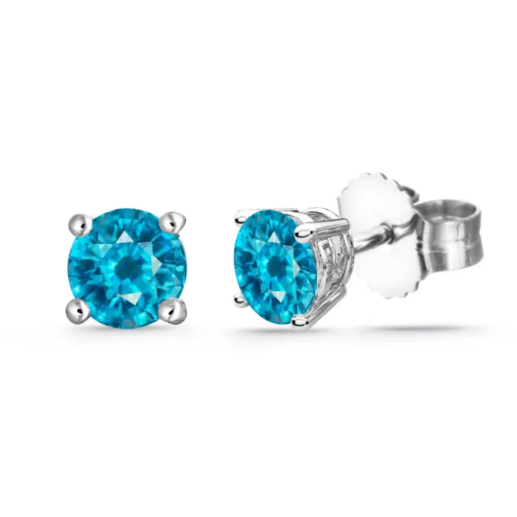 Pendientes Brillante Azul Dormilonas Katherine 1.00Ct