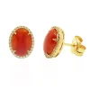 Pendientes Coral Diamantes Red Velvet 15X12Mm