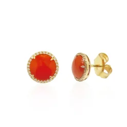 Pendientes Coral Diamantes Red Velvet 11Mm