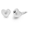 Pendientes Corazón Celebrity Oro Blanco