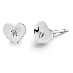 Pendientes Corazón Celebrity Oro Blanco