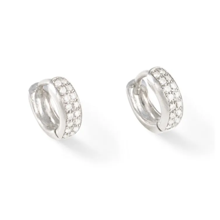 Pendientes Criolla Diamantes Y Oro Blanco