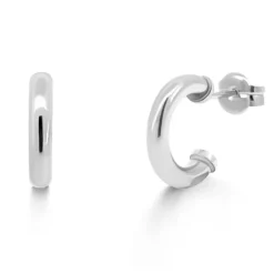 Pendientes de Aro Oro Blanco 13mm