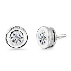 Pendientes de Diamantes Linda Oro Blanco