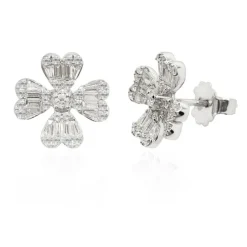 Pendientes De Diamantes Trebol