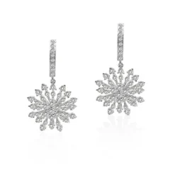 Pendientes De La Reina Diamantes Copo De Nieve