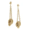 Pendientes De Oro Doble Círculo Amor Libre