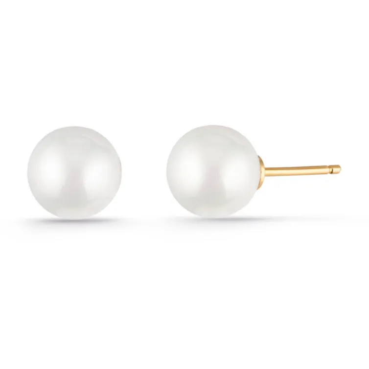 Pendientes de Perlas Australiana Oro Amarillo 8mm-12mm