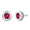 Pendientes de Rubies Linda Oro Blanco