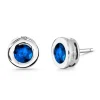 Pendientes de Zafiros Linda Oro Blanco