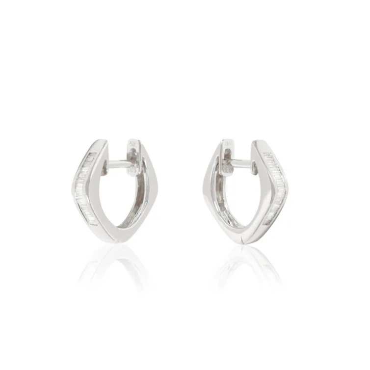Pendientes Diamantes Aro Criolla Baguette