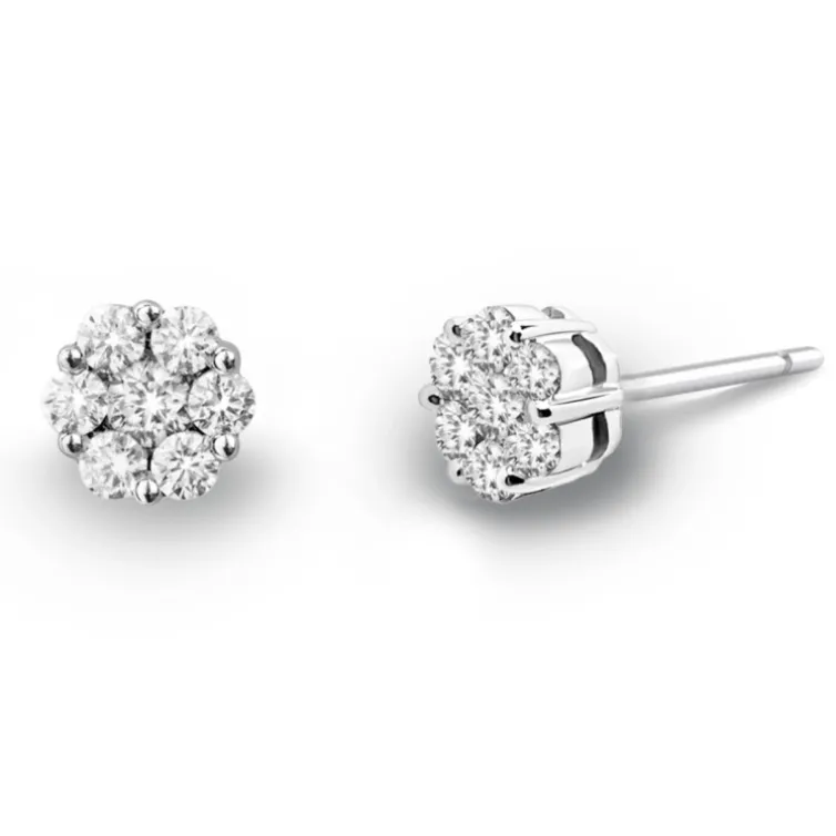 Pendientes Diamantes Camelia 0.76 Dormilonas